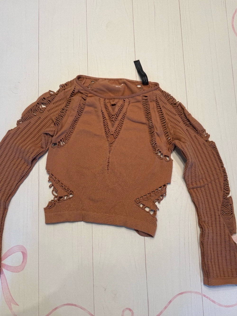 Urban Outfitters Delaney slashed Long Sleeve Top Size M/L